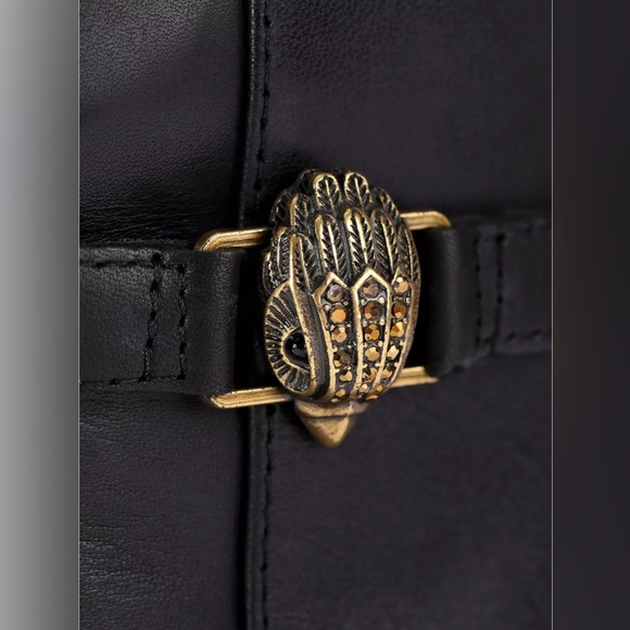 Kurt Geiger Black Leather Knee-High Kitten Heel Boots EU 38.5 / US 8.5 NEW - Picture 7 of 9